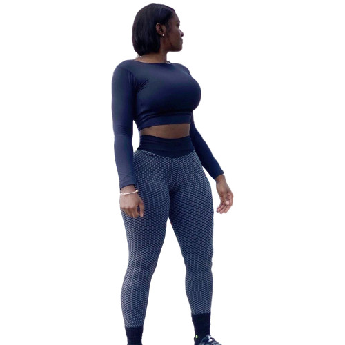 Back Hollow Yoga Sports Crop Top and Pant