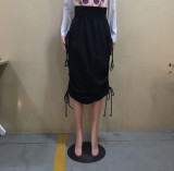 Black Drawstring Skirt