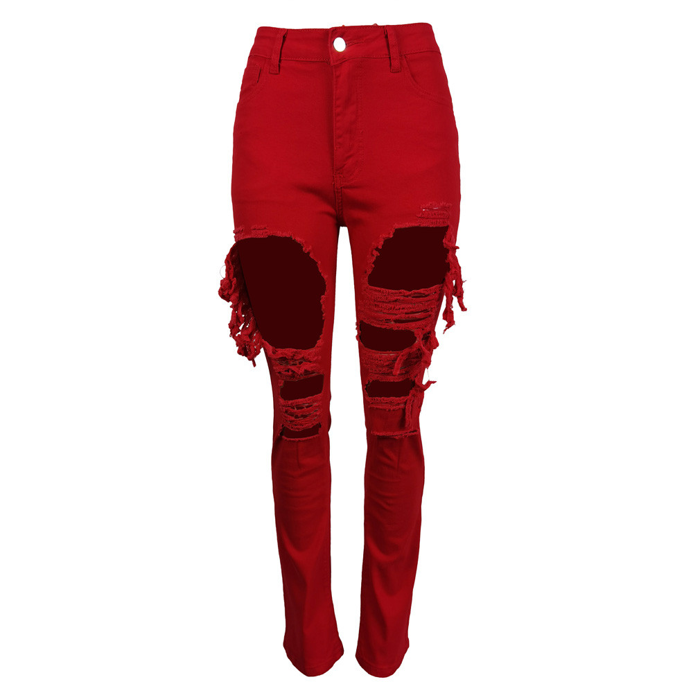 ripped flared jeans