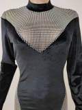 Casual Stitching Korean Velvet Sequin Jumpsuit