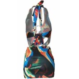 Sexy Colorful Printed Swimsuit Dress