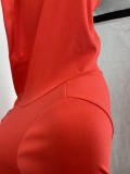 Solid Color Hooded Homewear Jumpsuit