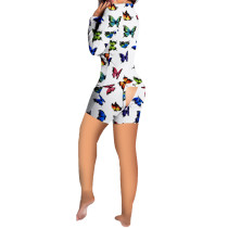 Sexy Pattern Printed Home Shorts Romper
