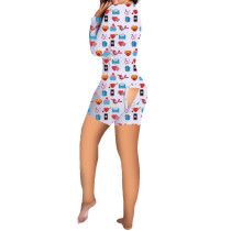 Valentine's Day Love Printed Home Jumpsuit