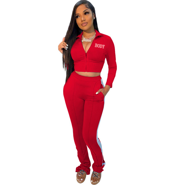 Casual Body Print Two Piece Set