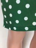 Casual Polka Dot Straps Crop Top and Split Skirt