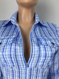Casual Lantern Sleeve Zipper T-shirt Dress