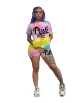 Casual English Printed Two Piece Outfits