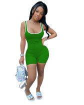Solid Color Sleeveless Romper