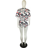 Casual Print Letter T-shirt
