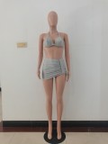 Bikini Halter Swimsuit Three Piece Set
