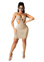 Pit Straps Sexy Hollow Mini Dress