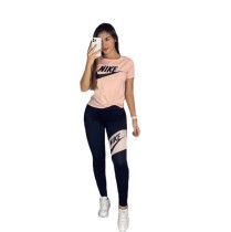 Casual Print Dyeing Two Piece Pant Set