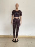 Summer Print Dyeing Two Piece Outfits