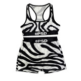 Sexy Graphic Print Tank Top Shorts Set Swimsuit