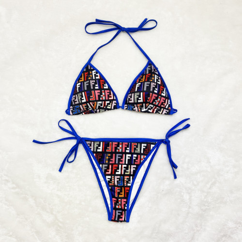 Sexy Pattern Print Double Layer Swimsuit