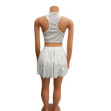 Tennis Sports Vest and Culottes Shorts