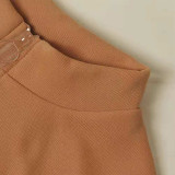 Solid Color Short Sleeve Pant Set