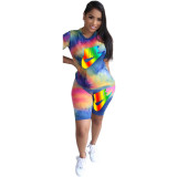 Casual Letter Print Sports Two Piece Set