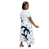 Casual Print Long Skirts For Womans