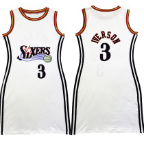 Casual Sleeveless Double-sided Pattern Printed Webbing Basketball Mini Dress
