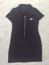 Casual Two-pocket Embroidery Club Dress