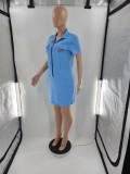 Casual Two-pocket Embroidery Club Dress