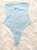 Sexy Letter Embroidery Soft Short Bodysuit