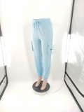 Letter Embroidery Cotton Jogging Trousers
