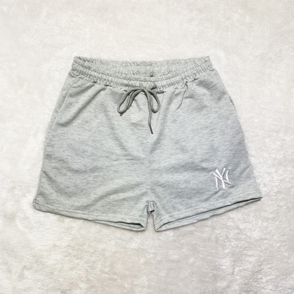 Grey Brand Embroidered Pattern Double Pocket Rope Shorts