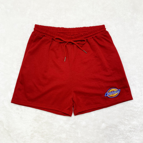 Brand Embroidered Pattern Double Pocket Rope Shorts