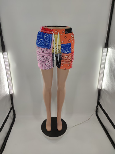 Summer Print Beach Shorts with Pockets