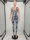 Sleeveless V Neck Bodycon Jumpsuit For Women Sexy