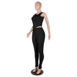 Two Piece Women Clothing Set Vest and Trousers