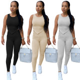 Two Piece Women Clothing Set Vest and Trousers
