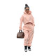 Casual Pink Thick Sweatshirt Hoodie Two Piece Set