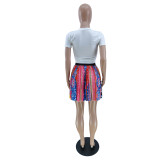 Trendy Printed T-shirt and Pleated Skirt