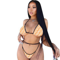 Sexy Printed Bikini Set without Padded