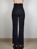Fashion High-waist Women's Trousers with Belt