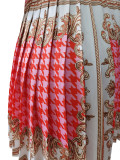 Ladies Office Cardigan Pleated Skirt Workwear Set