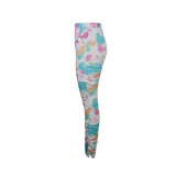 Autumn Printed Pleated Sports Trousers