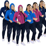 Fall Printing/Dyeing Sportswear Hoodie 2 Piece Set Women