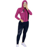 Fall Printing/Dyeing Sportswear Hoodie 2 Piece Set Women