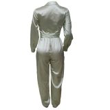 Casual Button Loungewear Jumpsuit Women's Clothing Lounge Sets