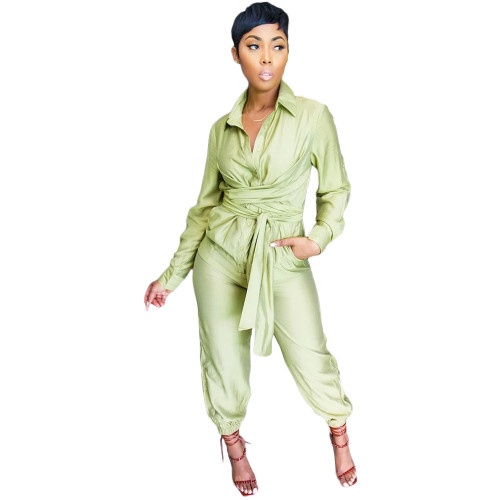 Casual Button Loungewear Jumpsuit Women's Clothing Lounge Sets
