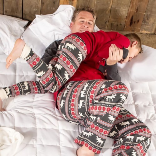 Parent-child Christmas Christmas Printed Pajama Loungewear Set For Men