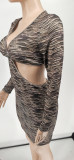 Fall Clubwear 2021 Long Sleeve Pit Deep V Neck Cut Out Sexy Bodycon Dress