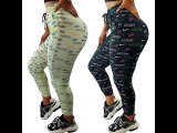 Fashion Brand Black Printed Letters Sports Pants with Pockets