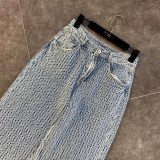 Sexy Stitching Tassel Button Denim Crop Top and Trousers with Turban