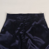 Sexy Zip Up Buttocks Stitching Nightclub Skirt
